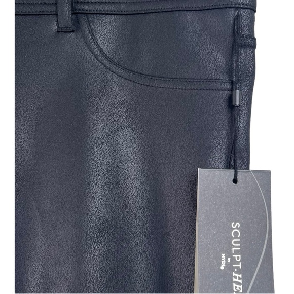 NYDJ Longline Sclupt-Her Side Slit Jet Black Lift Tuck Technology Shorts Pants - Picture 13 of 15